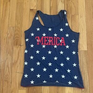 Navy Blue Star Tank Top